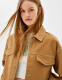 Truckerjacke aus Baumwolle mit Kontrastfarbe